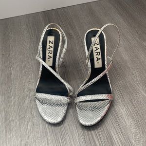 Zara silver heels